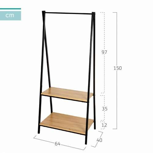 Vješalica za kapute s policom Max Home Čelik Melamin iverica Minimalistički 64 x 150 x 40 cm Cijena