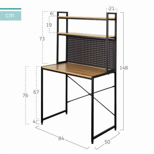 Stol sa policama Max Home Čelik Melamin iverica 84 x 148 x 50 cm Cijena