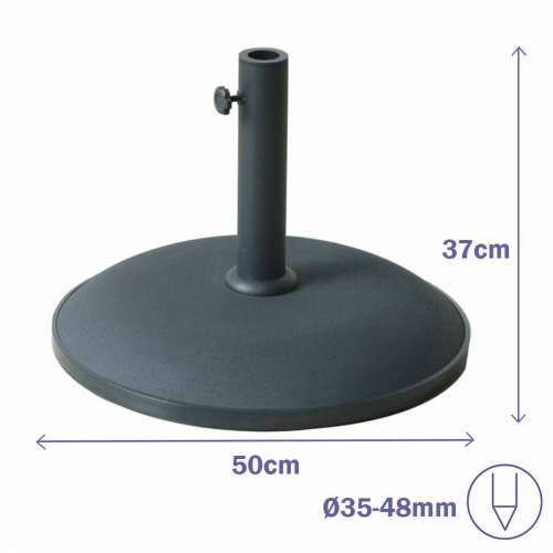 Bază pentru Umbrelă de Soare Marbueno Crna 50 x 37 x 50 cm Okruglo Cijena