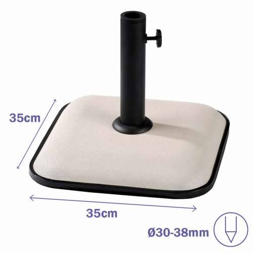 Bază pentru Umbrelă de Soare Marbueno Bijela 35 x 5 x 35 cm Kvadratno Cijena