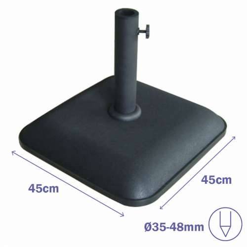 Bază pentru Umbrelă de Soare Marbueno Crna 45 x 7 x 45 cm Kvadratno Cijena