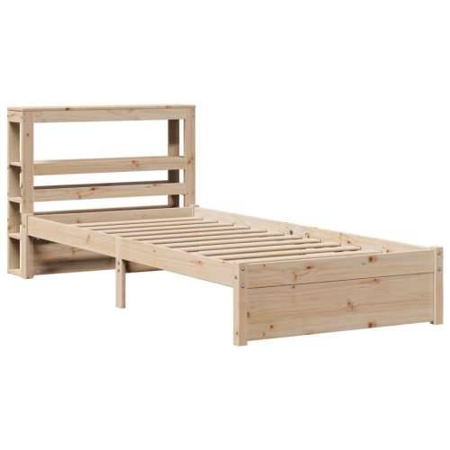 Okvir kreveta s uzglavljem 90 x 200 cm od masivne borovine - Smeđa 90 x 200 cm Cijena