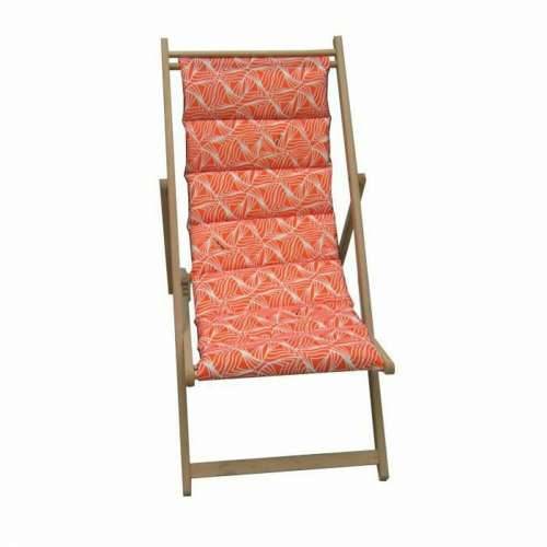 Pludmales guļamkrēsls Jardin Prive Wave Oranžna Platno bukovina (106 x 55 x 95 cm) Cijena