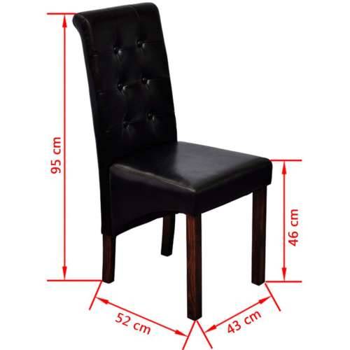 Blagovaonske stolice od umjetne kože 4 kom crne Cijena