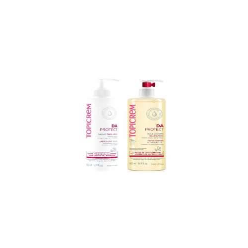 Set Kozmetike Topicrem Pack Da Protect Bálsamo Emoliente 500 Ml + Da Protect Aceite Limpiador 500 Ml 50 % Cijena