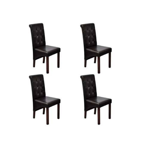 Blagovaonske stolice od umjetne kože 4 kom smeđe Cijena