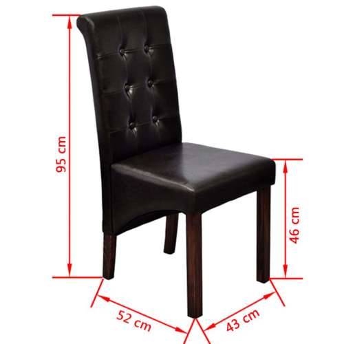 Blagovaonske stolice od umjetne kože 6 kom smeđe Cijena