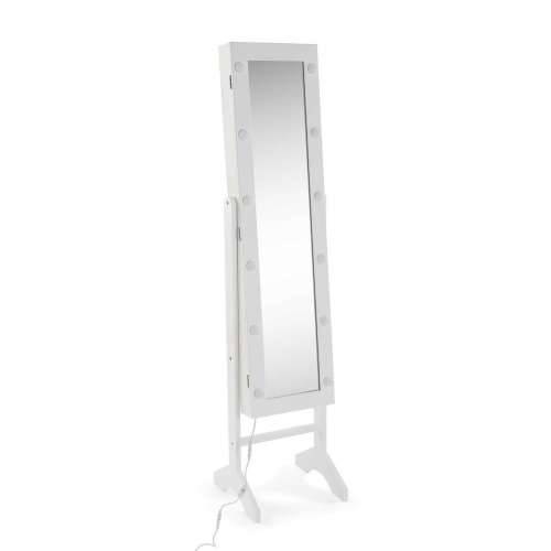 Zidno ogledalo Versa Bijela Ogledalo Drvo MDF 35 x 153 x 35,2 cm Podni Stalak za Nakit Cijena