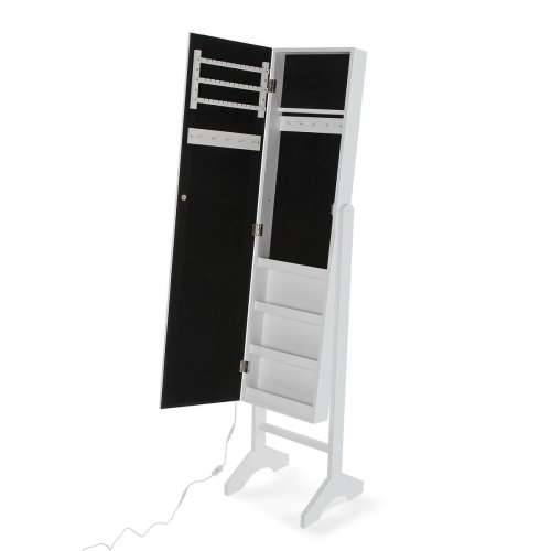 Zidno ogledalo Versa Bijela Ogledalo Drvo MDF 35 x 153 x 35,2 cm Podni Stalak za Nakit Cijena