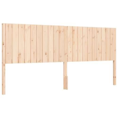 Okvir kreveta s uzglavljem 200 x 200 cm od masivnog drva - Prirodna 200 x 200 cm Cijena