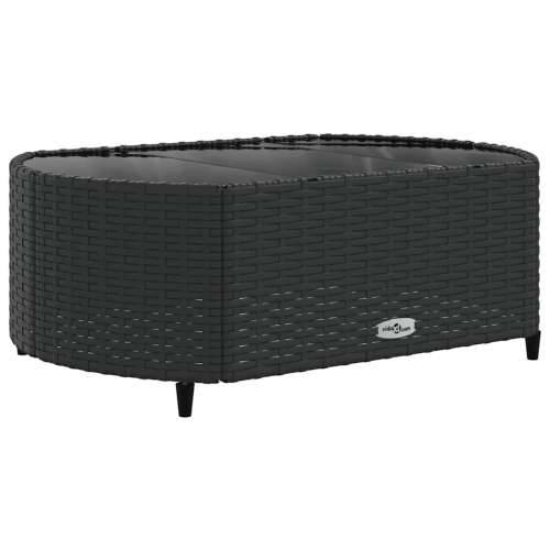 Vrtna garnitura - 6-dijelni set vrtnih sofa s jastucima crni od poliratana - Crna i plava 6 Cijena