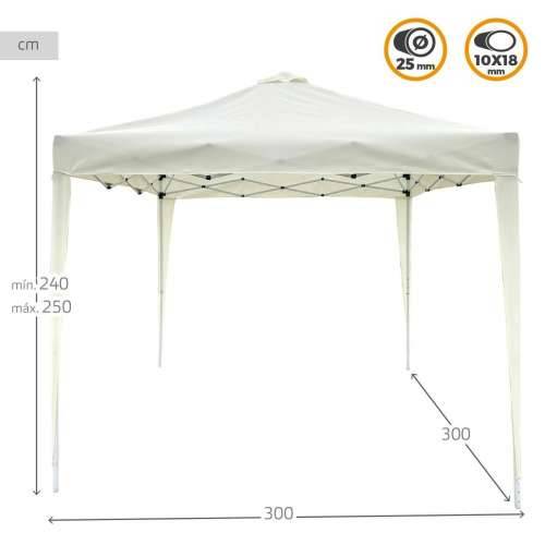 Sjenica Aktive 300 x 250 x 300 cm Tkanina Čelik Bijela Cijena