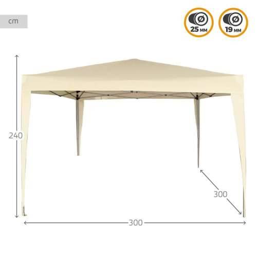 Sjenica Aktive 300 x 240 x 300 cm Čelik Krema Plastika Cijena