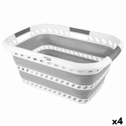 Sklopiva Košara za Odjeću Aktive polipropilen TPR 61 x 7,5 x 43 cm 61 x 28 x 43 cm (4 kom.) Cijena