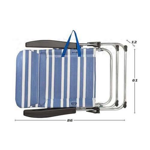 Stolica za za plažu Color Baby 61 x 63 x  93 cm Bijela Mornarsko plava Cijena