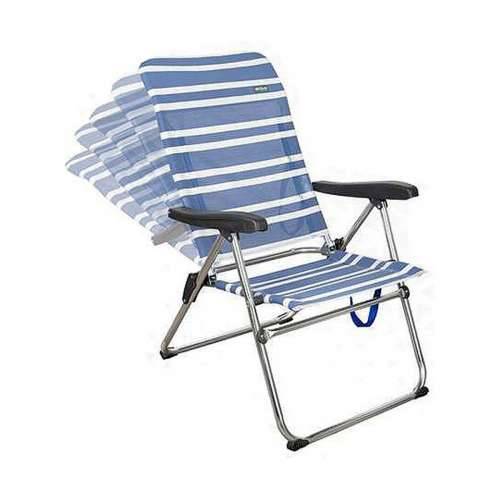 Stolica za za plažu Color Baby 61 x 63 x  93 cm Bijela Mornarsko plava Cijena