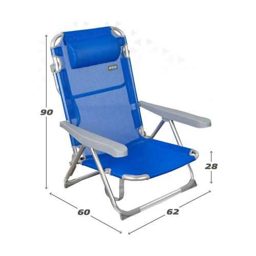 Stolica za za plažu Aktive Plava 48 x 60 x 90 cm Cijena