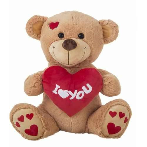 Plišane igračke I Love You Medvjedi 55 cm Smeđa Cijena