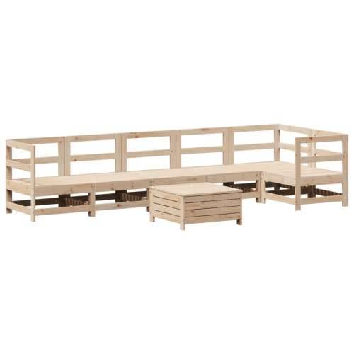 Vrtna garnitura - 7-dijelni set vrtnih sofa od masivne borovine - Prirodna boja bora 1 Cijena