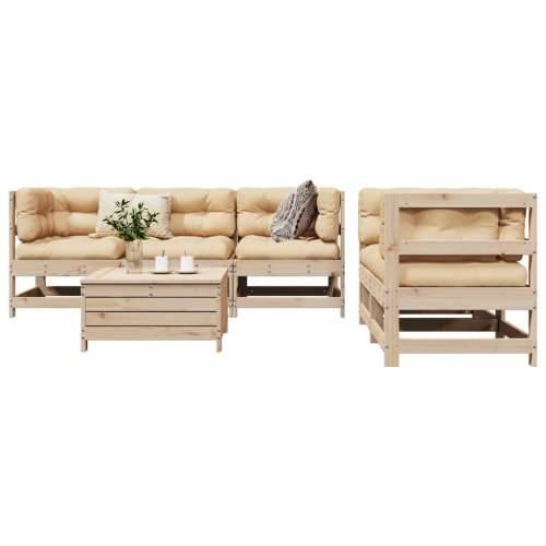 Vrtna garnitura - 6-dijelni set vrtnih sofa od masivne borovine - Prirodna boja bora 1 Cijena