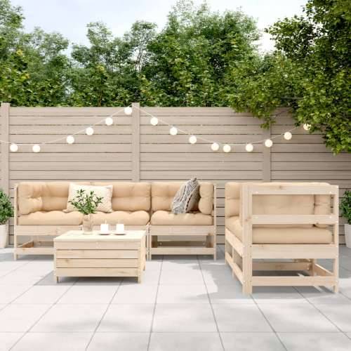 Vrtna garnitura - 6-dijelni set vrtnih sofa od masivne borovine - Prirodna boja bora 1 Cijena