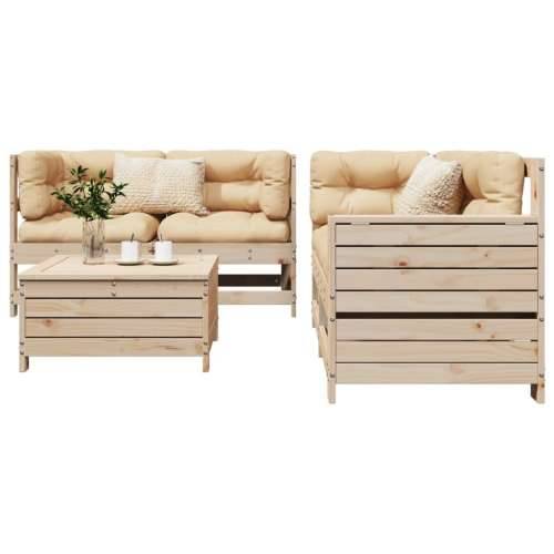 Vrtna garnitura - 5-dijelni set vrtnih sofa od masivne borovine - Prirodna boja bora 1 Cijena