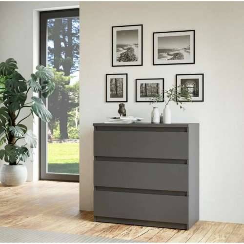 Komoda CHELSEA  Siva Antracitna 77,2 x 42,2 x 79,9 cm Cijena