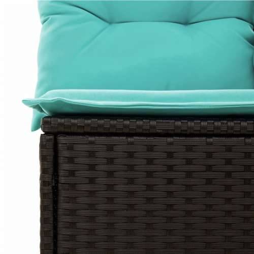 Vrtna garnitura - 6-dijelni set vrtnih sofa od poliratana s jastucima crni - Crna Bez stola 1 Cijena
