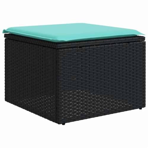 Vrtna garnitura - 6-dijelni set vrtnih sofa od poliratana s jastucima crni - Crna Bez stola 1 Cijena