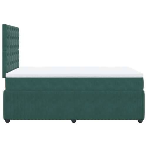 Box spring krevet s madracem tamnozeleni 120x200 cm baršunasti - Tamnozelena 120 x 200 cm gumbi Cijena