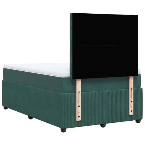 Box spring krevet s madracem tamnozeleni 120x200 cm baršunasti - Tamnozelena 120 x 200 cm gumbi Cijena