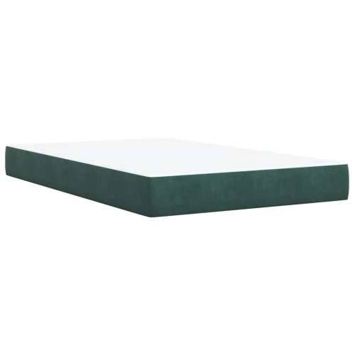 Box spring krevet s madracem tamnozeleni 120x200 cm baršunasti - Tamnozelena 120 x 200 cm gumbi Cijena