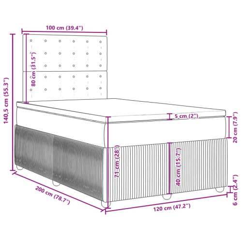 Box spring krevet s madracem tamnozeleni 120x200 cm baršunasti - Tamnozelena 120 x 200 cm gumbi Cijena
