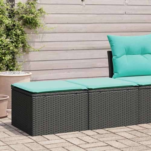 Vrtna garnitura - 2-dijelni set vrtnih sofa s jastucima crni od poliratana bagrem - Crna 1 Cijena