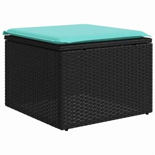 Vrtna garnitura - 2-dijelni set vrtnih sofa s jastucima crni od poliratana bagrem - Crna 1 Cijena