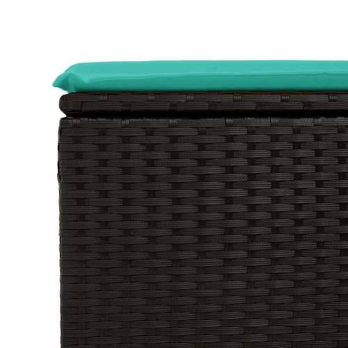 Vrtna garnitura - 2-dijelni set vrtnih sofa s jastucima crni od poliratana bagrem - Crna 1 Cijena