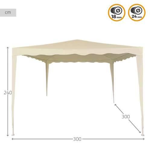 Sjenica Aktive 300 x 240 x 300 cm Metal Poliester Krema Cijena