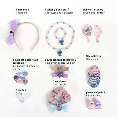 Dodaci za Kosu Stitch Roza 24 Dijelovi Cijena