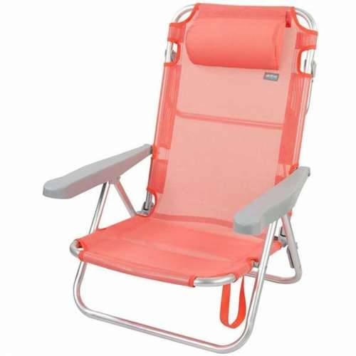 Sklopivu Stolicu Aktive Flamingo Roza 48 x 46 x 84 cm 47 x 63 x 99 cm Plaža Jastuk Torba za pohranu Podmetači za čaše Cijena