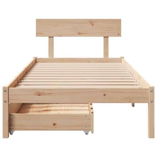 Okvir kreveta bez madraca 90 x 200 cm od masivne borovine - Prirodna 90 x 200 cm Cijena