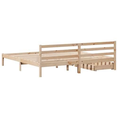 Okvir kreveta bez madraca 200 x 200 cm od masivne borovine - Prirodna 200 x 200 cm Cijena