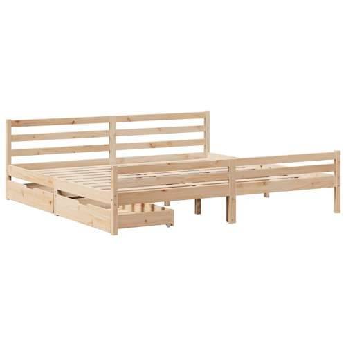 Okvir kreveta bez madraca 200 x 200 cm od masivne borovine - Prirodna 200 x 200 cm Cijena