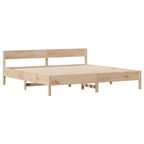 Okvir kreveta bez madraca 200 x 200 cm od masivne borovine - Prirodna 200 x 200 cm Cijena