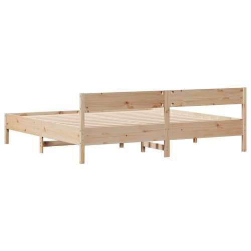Okvir kreveta bez madraca 200 x 200 cm od masivne borovine - Prirodna 200 x 200 cm Cijena