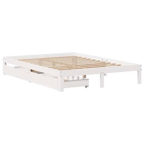 Okvir kreveta s ladicama bez madraca bijeli 140x190 cm - Bijela 140 x 190 cm Cijena