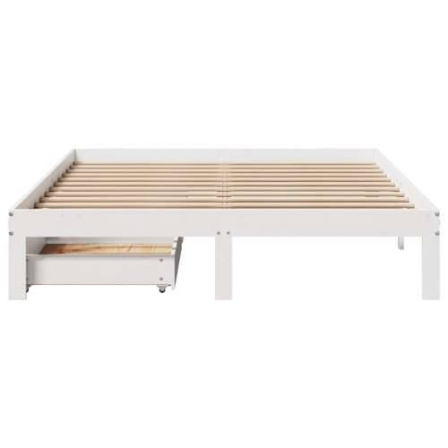 Okvir kreveta s ladicama bez madraca bijeli 140x190 cm - Bijela 140 x 190 cm Cijena