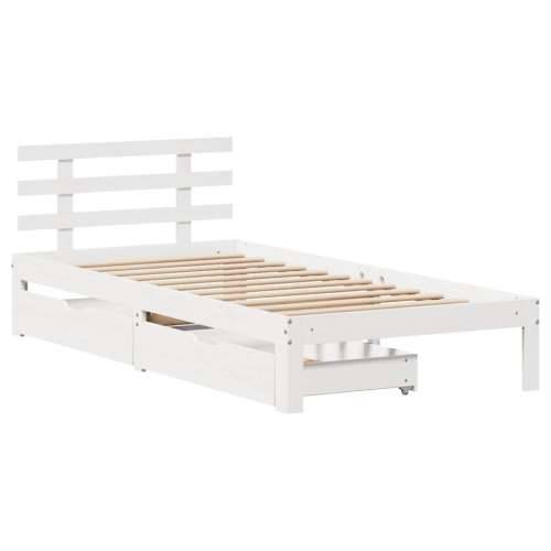 Okvir kreveta s ladicama bez madraca bijeli 75x190 cm - Bijela 75 x 190 cm Cijena