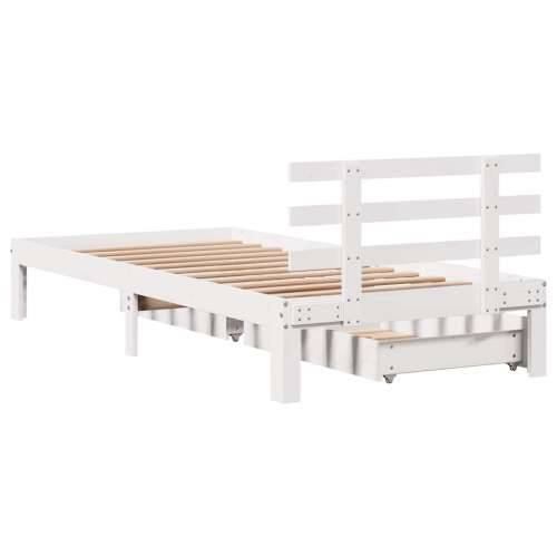 Okvir kreveta s ladicama bez madraca bijeli 75x190 cm - Bijela 75 x 190 cm Cijena