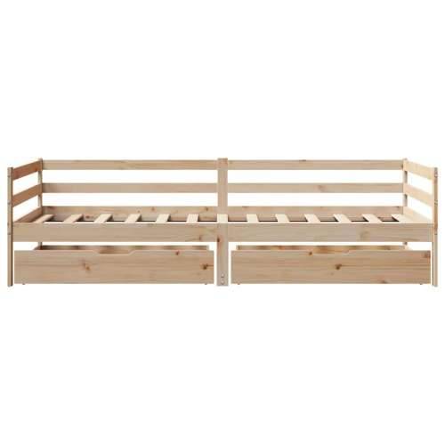 Dnevni krevet s ladicama bez madraca 90x200 cm masivno drvo Cijena