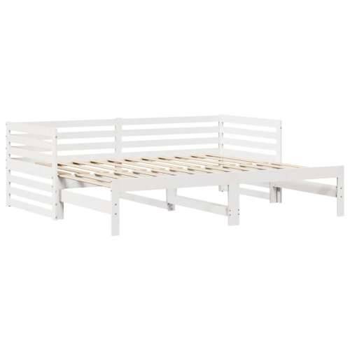 Dnevni krevet s ladicama bez madraca 90x200 cm masivno drvo - Bijela 90 x 200 cm Cijena